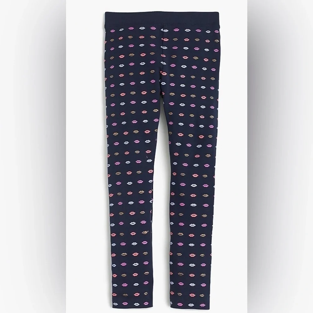 J. Crew Crewcuts Lips Print Leggings Girls Size 14